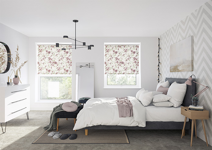 Watercolour Floral, Rosewood Pink - Twist&Fit Roller Blind - Image 8
